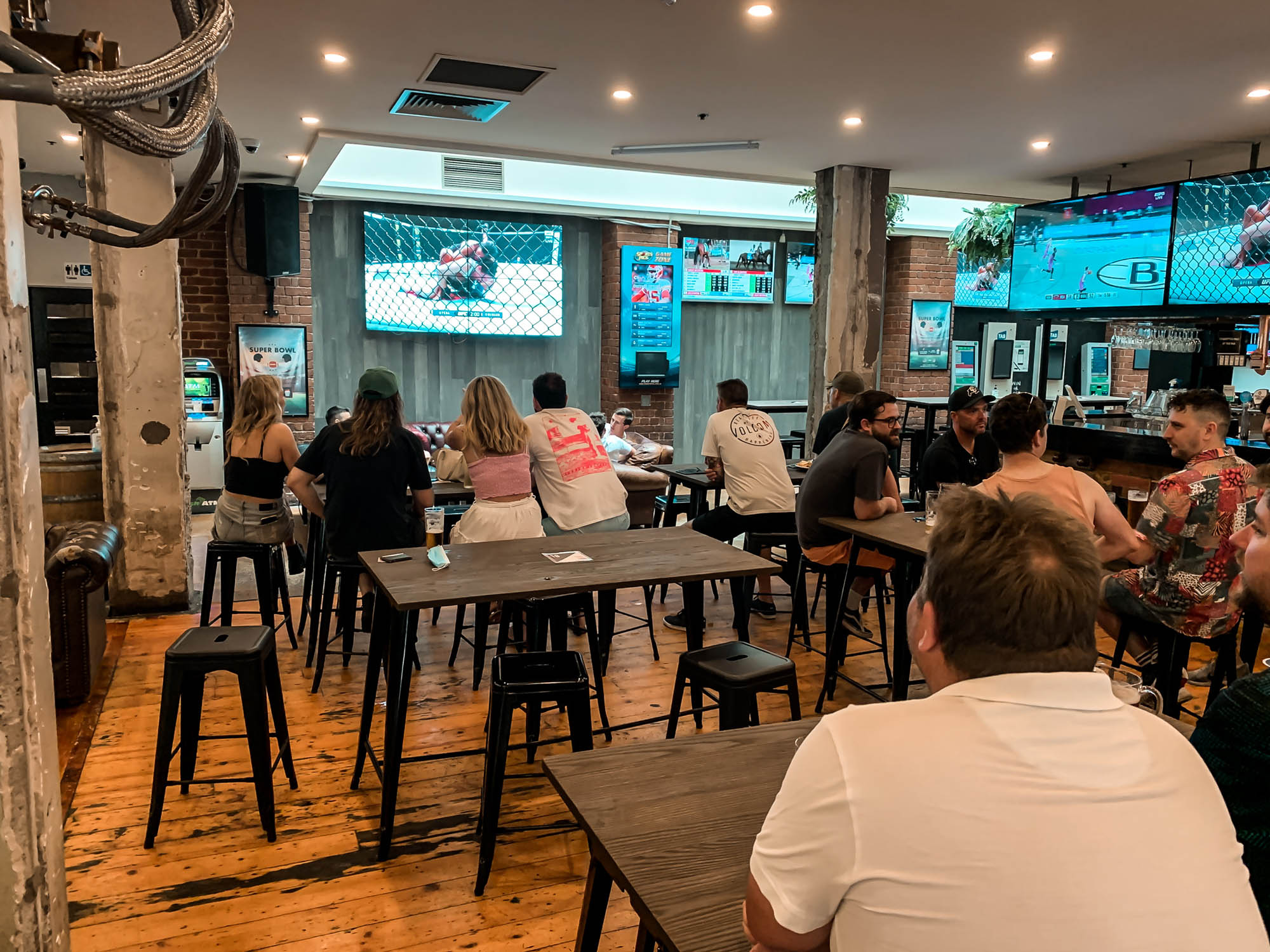 Melbourne Spots Bar showing Live Sport on the Big Screen